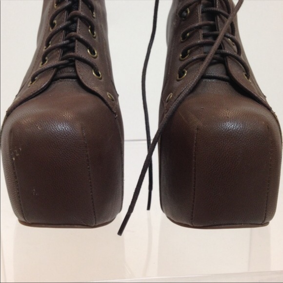 ❤️ Jeffrey Campbell Lita Booties Brown Leather 🤎 - Picture 5 of 9