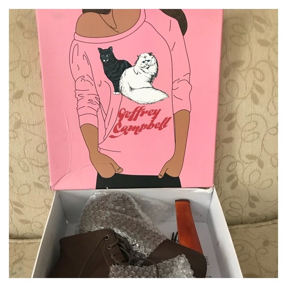 ❤️ Jeffrey Campbell Lita Booties Brown Leather 🤎 - Picture 3 of 9