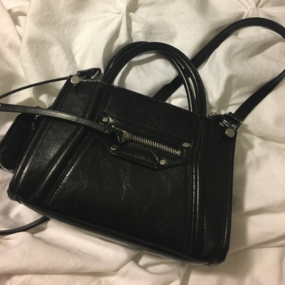 H&M faux leather biker crossbody