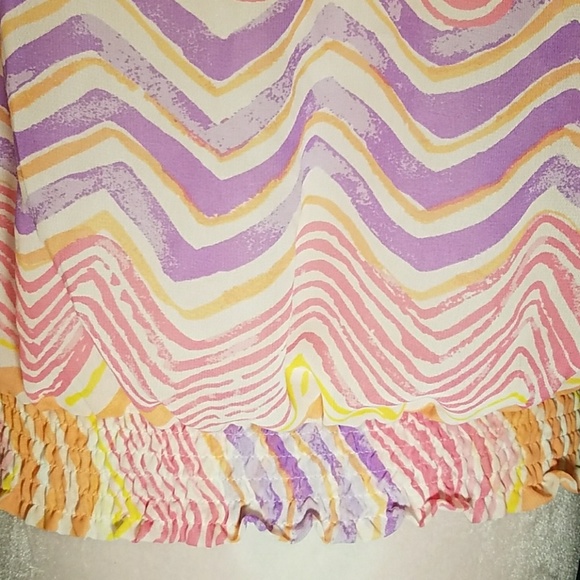 NEW YORK & CO Pastel colored sheer peasant blouse - Picture 3 of 6