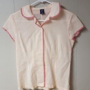 Gap pink cotton blouse