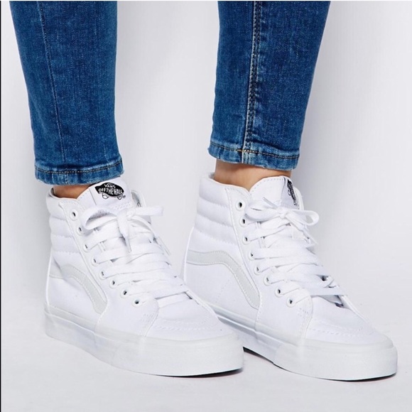 Vans Shoes - Vans White Sk-8 High Shoes