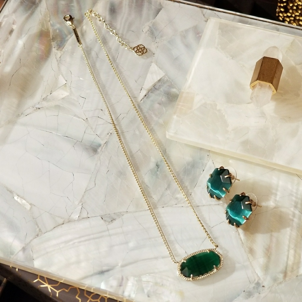 Kendra Scott Emerald Cats Eye Morgans and Dylan