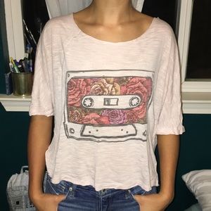 Floral Cassette Graphic Top
