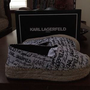 Karl Lagerfeld Signature Espadrille Flat