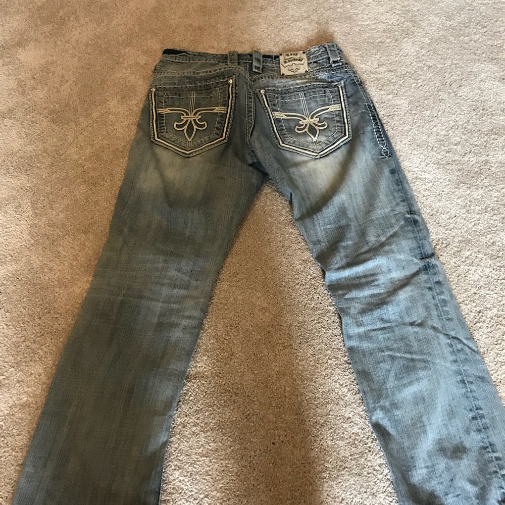 Men’s distressed Rock Revival Jeans