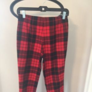 NWOT LOVE MOSCHINO Buffalo Plaid Wool Pants SZ 2