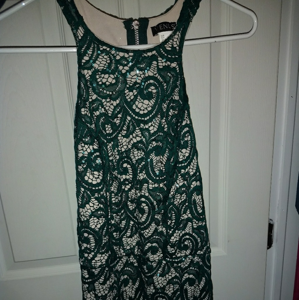 Lace Dark Green Dress