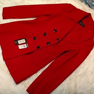 Wilson's Leather Black Rivet Pea Coat