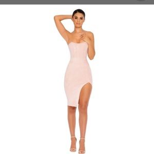Suede pink dress
