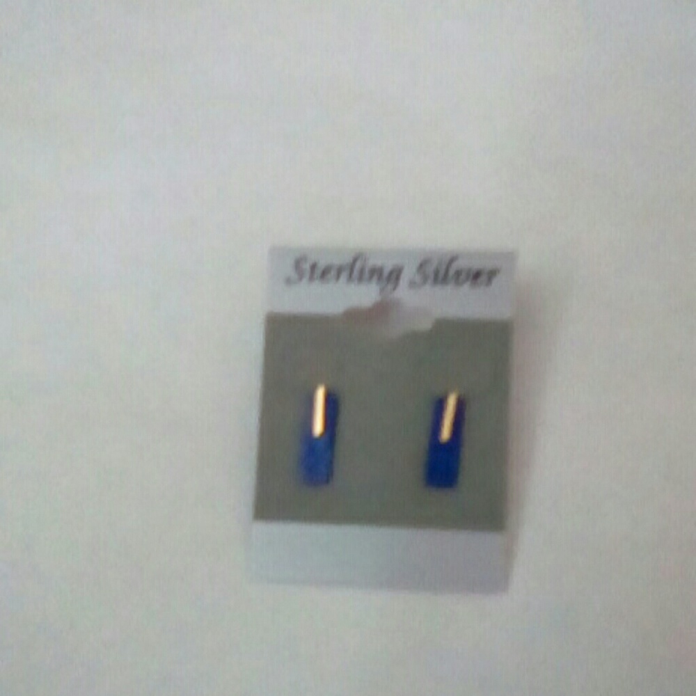 Beautiful lapis post earring