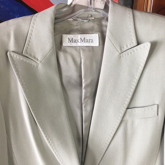 MAX MARA gray wool blazer suit coat jacket 10 M 44 - Picture 3 of 6