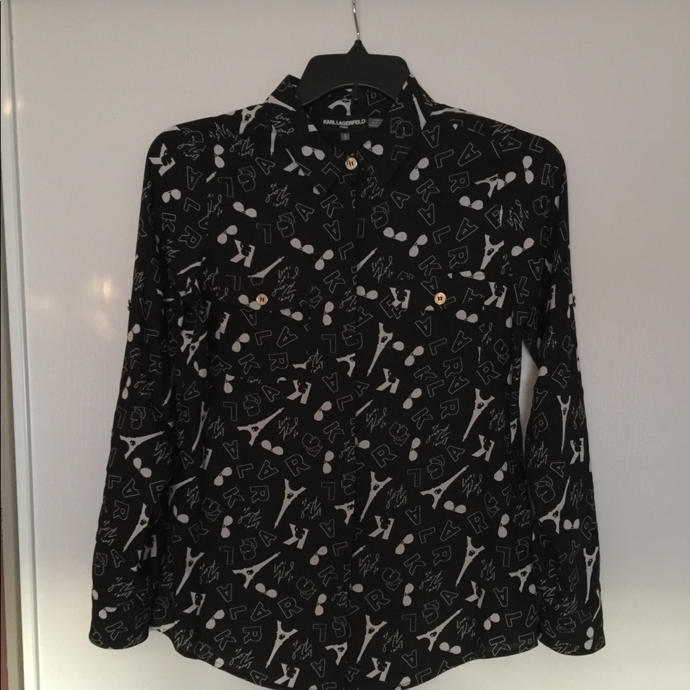 Karl Lagerfeld: Printed Button-Down Shirt
