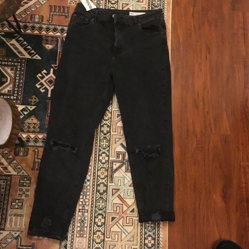 ASOS Farley Black Washed Boyfriend Jeans