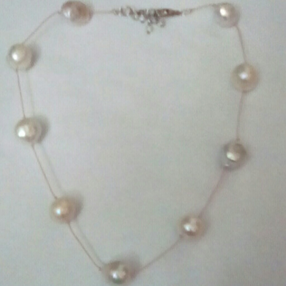 Handmade barque lg pearl necklace