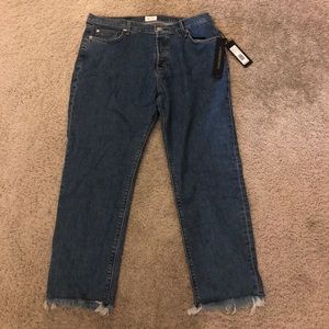 BRAND NEW Hudson Cropped Frayed Jeans