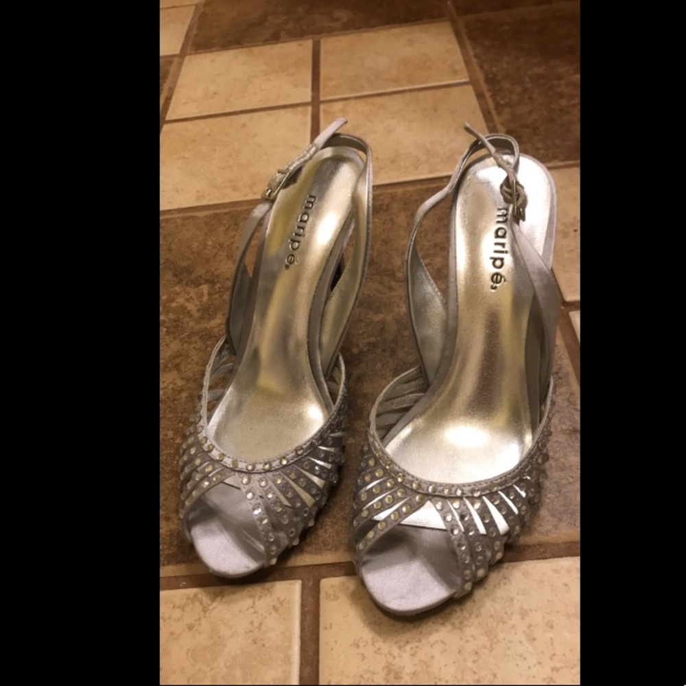 Maripe silver dress shoes