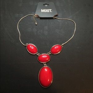 Red Mixit Bubble statement necklace