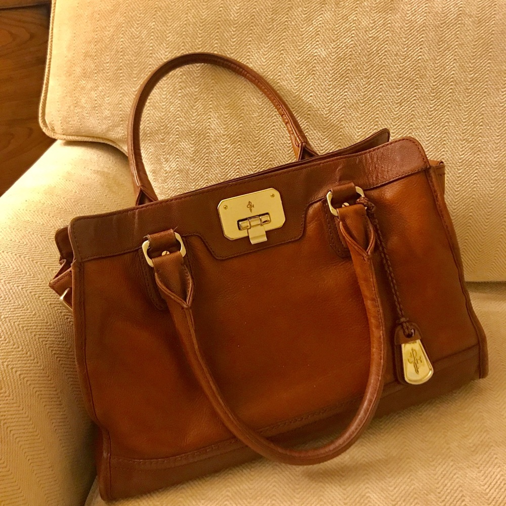 Brown tote bag