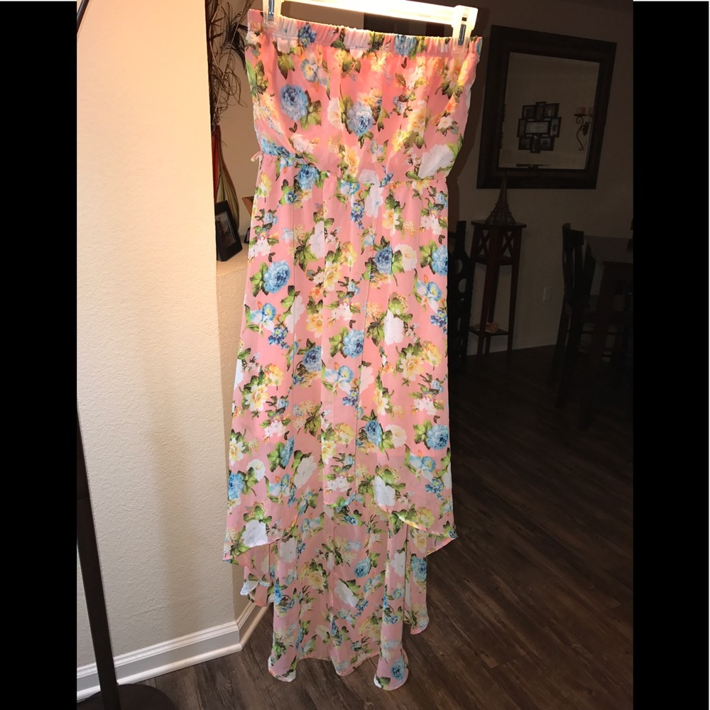 Floral High Low Dress