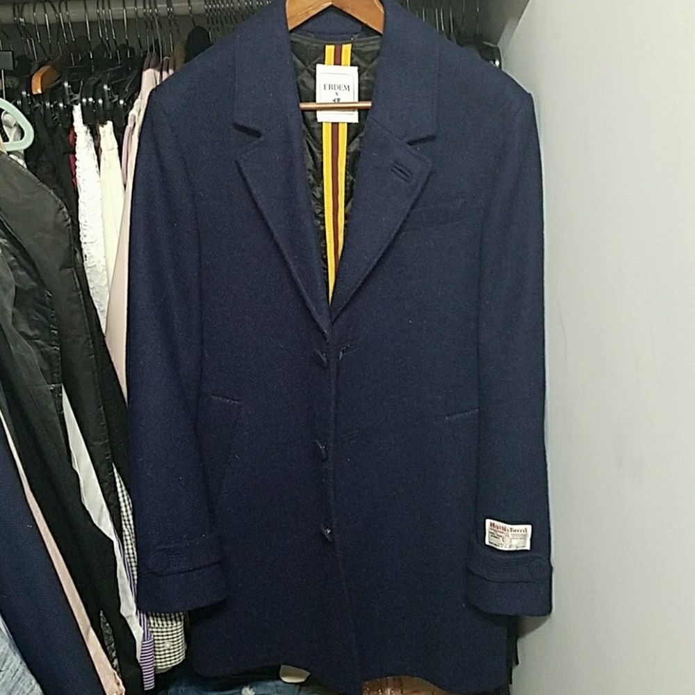 Erdem X H&M mens tweed coat