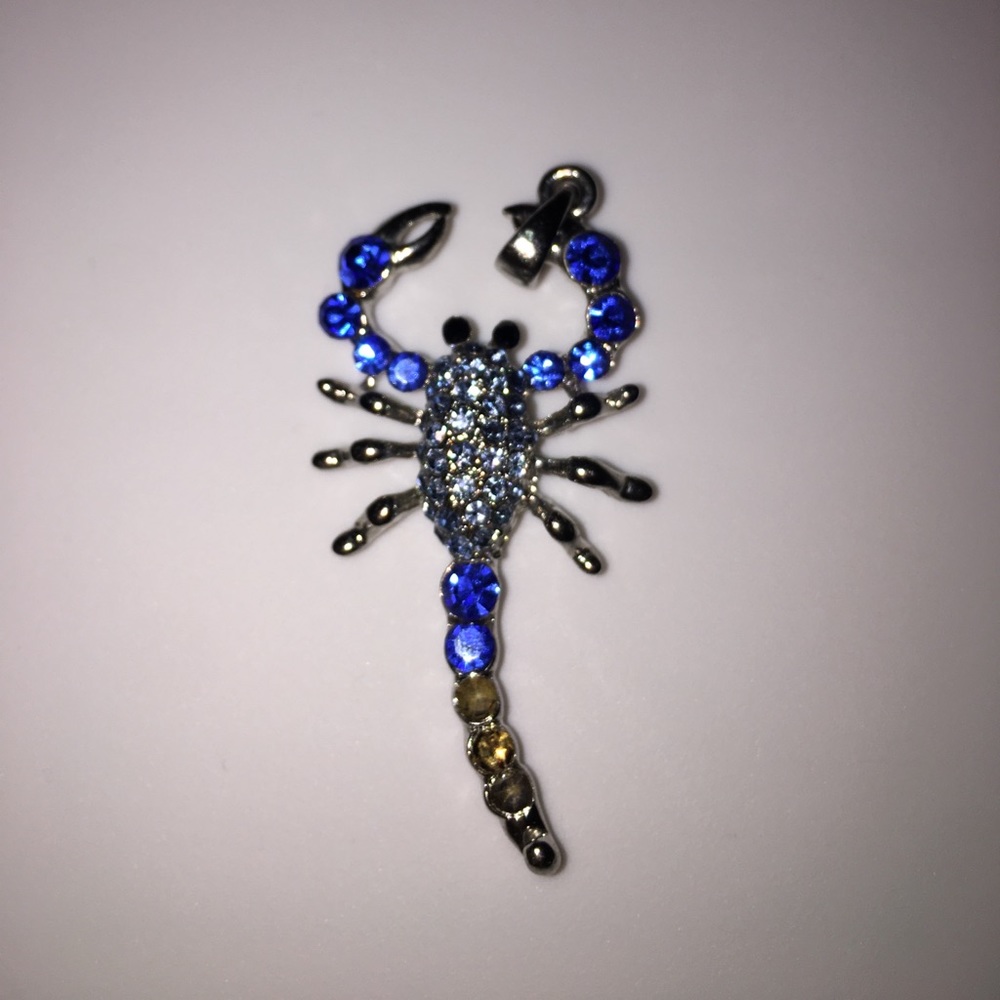 Authentic Swarovski Blue Scorpion Pendant