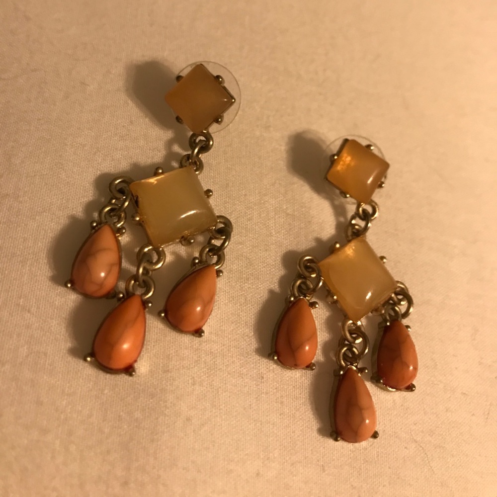 Orange/Pink Dangling Earrings