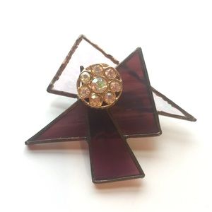 Beautiful Stained Glass Brooch