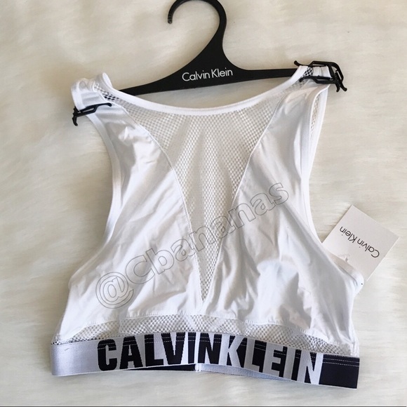Sexy Mesh Deep V-Neck Bralette Calvin Klein Logo - Picture 4 of 8