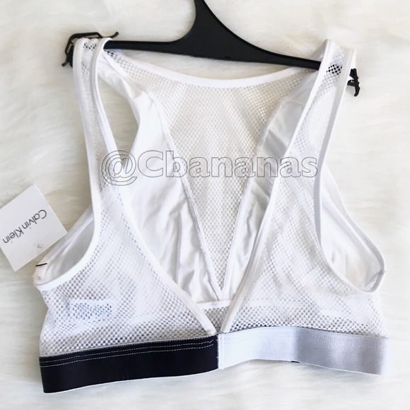 Sexy Mesh Deep V-Neck Bralette Calvin Klein Logo - Picture 5 of 8