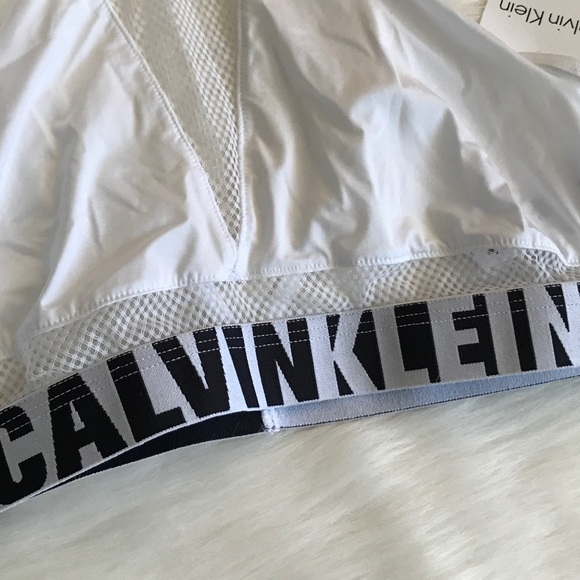 Sexy Mesh Deep V-Neck Bralette Calvin Klein Logo - Picture 8 of 8