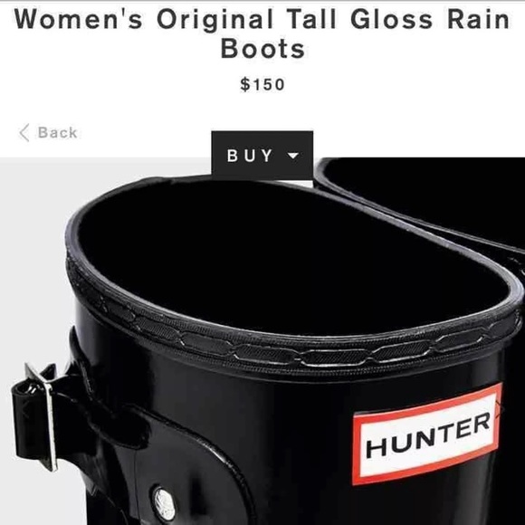 Glossy black hunter boots - Picture 3 of 3
