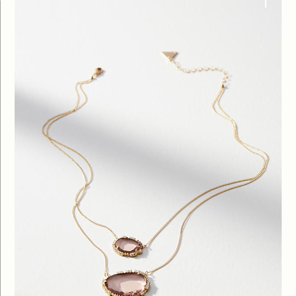Anthropologi double stone pendant necklace - Picture 2 of 3
