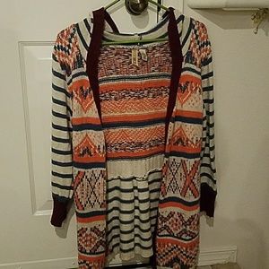 BKE long open sweater