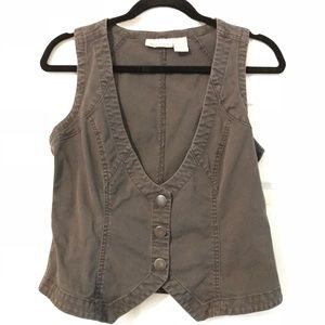 DKNY gray denim vest.