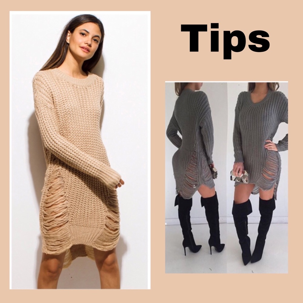💋1 Left Super Sexy! Crochet Distress Sweater - Picture 7 of 8