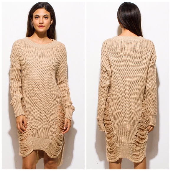 💋1 Left Super Sexy! Crochet Distress Sweater - Picture 5 of 8