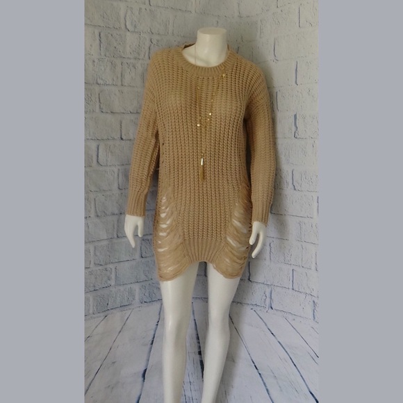 💋1 Left Super Sexy! Crochet Distress Sweater - Picture 8 of 8