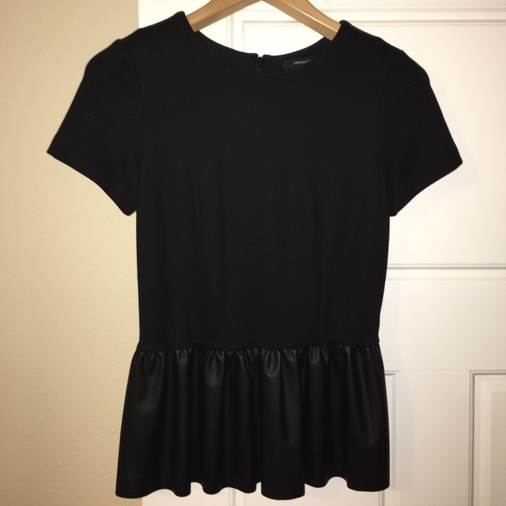 Black peplum top