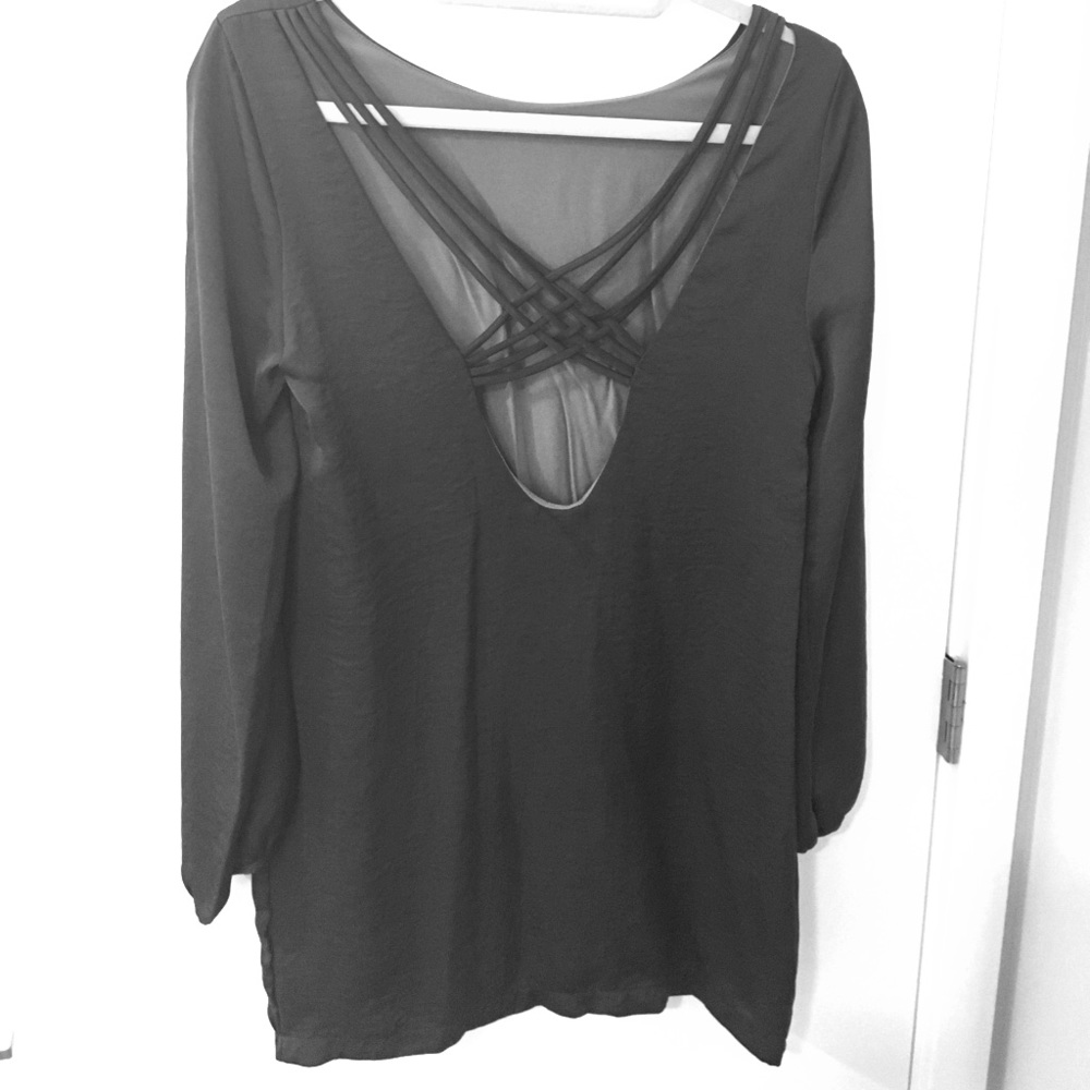 Brandy Melville Gray 3/4 Sleeve Dress