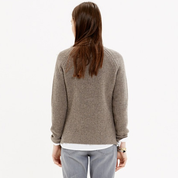 Madewell Cable Front Wool Pullover Sweater - Picture 2 of 6