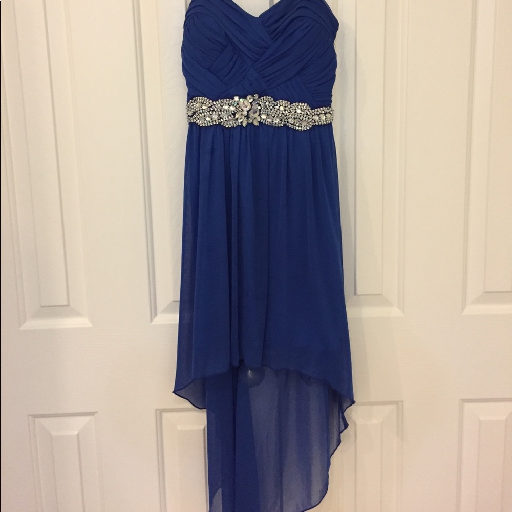 Blue High-Low Dress