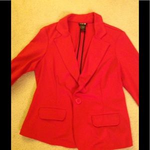 Half sleeve red Business blazer