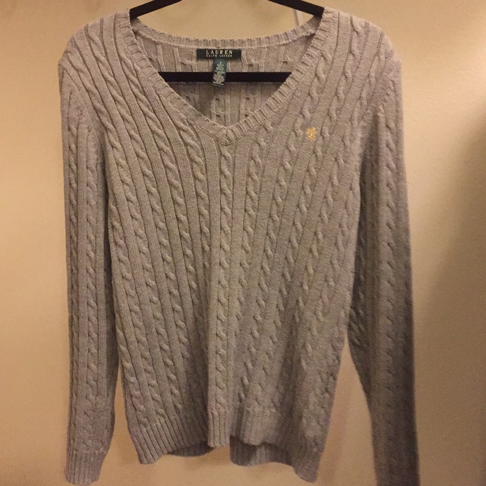 Ralph Lauren gray sweater.