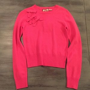 NWT Juicy Couture Sz S Pink Crew Sweater