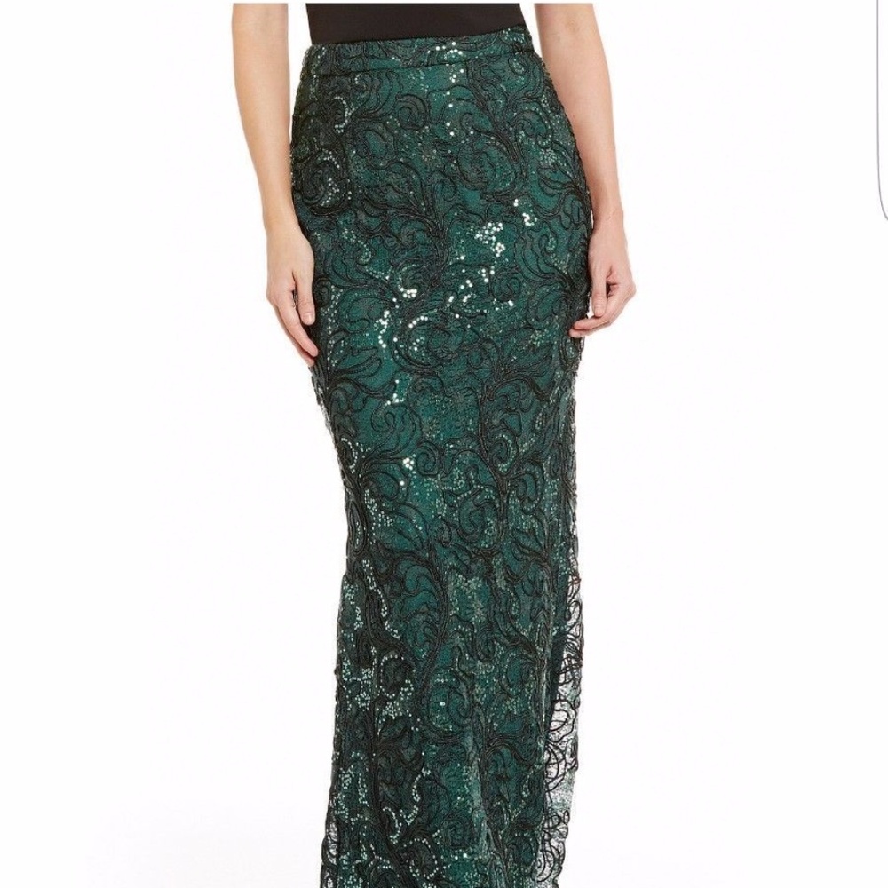 BELLE BADGLEY MISCHKA Forest Green Sequin Corded