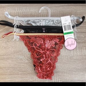 Brand new thongs. Three large panties