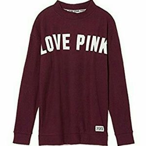 VS PINK Maroon Mockneck Sweater