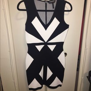BCBG Maxazria Black and White Bodycon