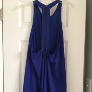 Blue dress with cut out back